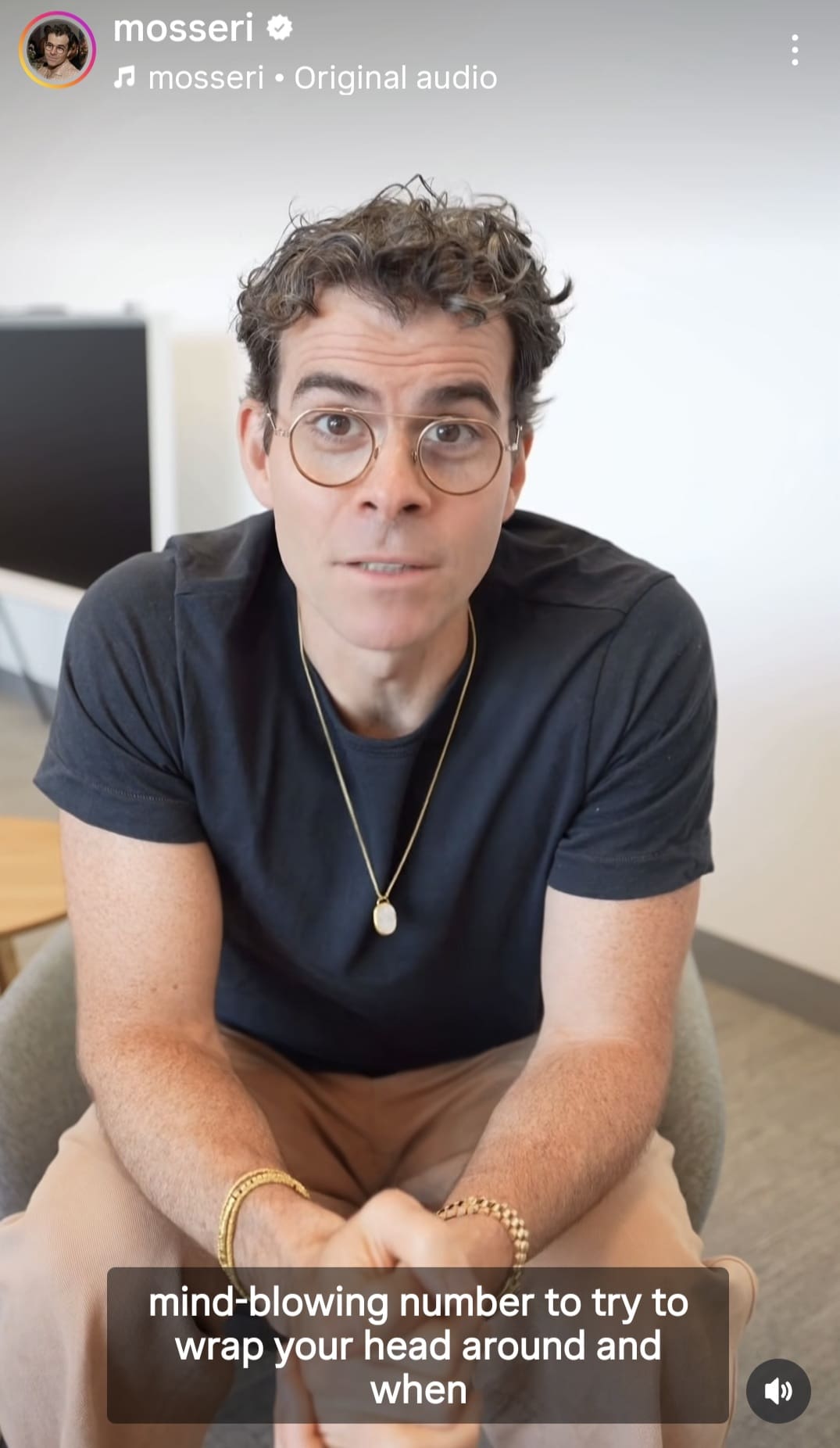 A still from Instagram CEO Adam Mosseri's reel, announcing 3 billion instagram users